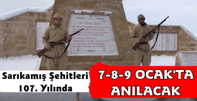 107. Yılında Sarıkamış Şehitleri Anılacak