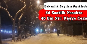 56 Saatlik Sokağa Çıkma Kısıtlamasında 40 Bin Kişiye Para Cezası