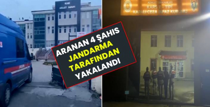 Aranan 4 Şahıs Jandarma Tarafından Yakalandı