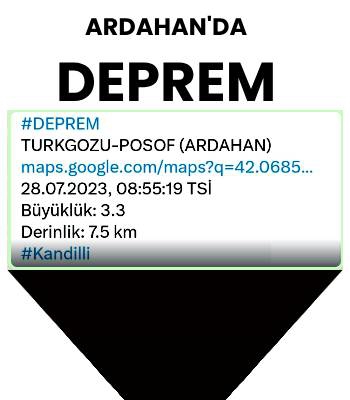 Ardahan'da Deprem!