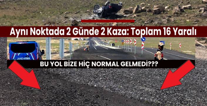 Aynı Noktada 2 Günde 2 Kaza: Toplam 16 Yaralı