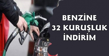 Benzinde 32 Kuruş İndirim