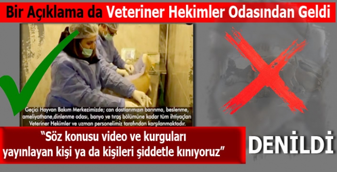 Bir Açıklama da Veteriner Hekimler Odasından Geldi