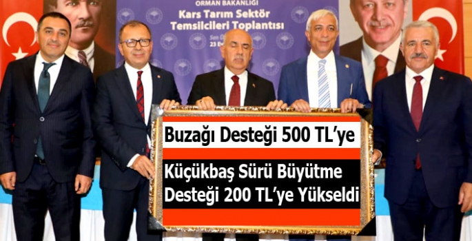 Bakan Kars'tan Duyurdu: Destekler Arttı