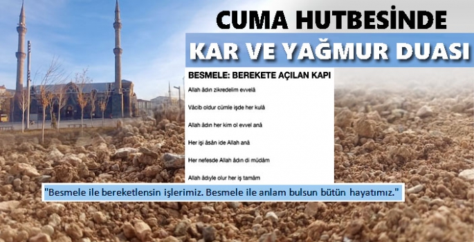 Cuma Hutbesinde Kar ve Yağmur Duası