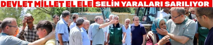 Devlet-Millet El Ele: Vali Ziya Polat Sel Bölgesinde