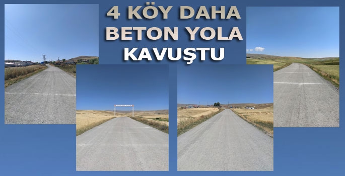 Dört Köy Daha Beton Yola Kavuştu