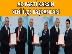 AK Parti Karsın 3 İlçe Başkanı Değişti