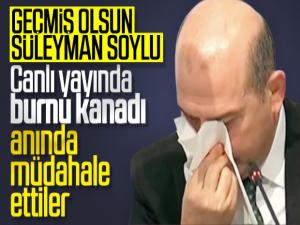 Bakan Süleyman Soylu'nun Canlı Yayında Burnu Kanadı