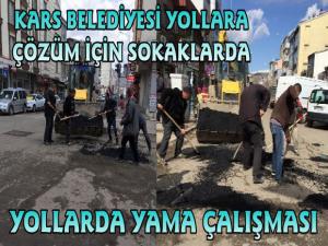 Belediye Bozulan Yolları Yama Yapıyor