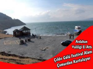 Çıldır Gölü Festival Alanı Çamurdan Kurtuluyor