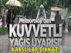 Dikkat! Meteoroloji'den Kars İçin Uyarı