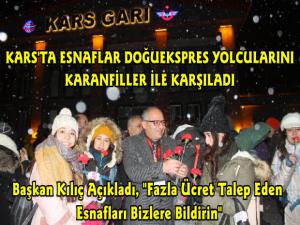 Kars'ta Esnaflardan Doğuekpres Misafirlerine Karşılama