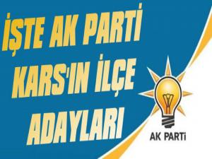İşte AK Parti Kars'ın İlçe Belediye Başkan Adayları