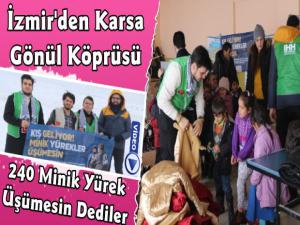 İzmir'den Kars'a  240 Minik Yürek Üşümesin Projesi