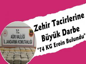 Jandarma Ekipleri 74 Kg Eroin Ele Geçirdi