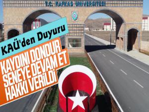 Kafkas Üniversitesi Duyurdu Öğrencilere Kayıt Dondurma ve Erteleme Hakkı 