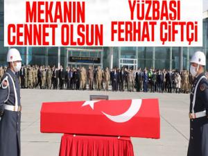 Kağızman Şehidi Yüzbaşı Ferhat Çiftçi Memleketine Uğurlandı