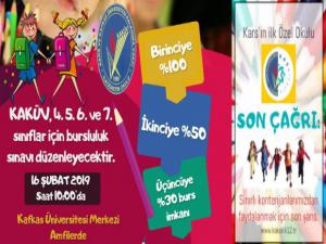 KAKÜV Bursluluk Sınavı Düzenliyor, Haydi Çocuklar Sınava