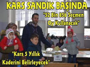 Kars 31 Mart Seçimleri İçin Sandık Başında