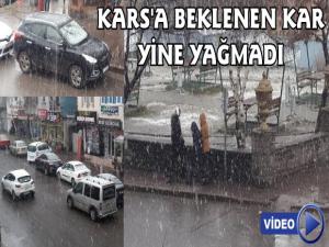 Kars'a Beklenen Kar Yine Gelmedi