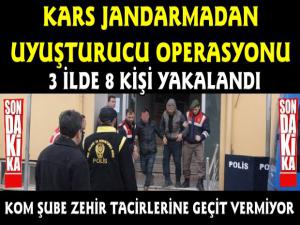Kars'a Uyuşturucu Getirenlere Operasyon 8 Gözaltı