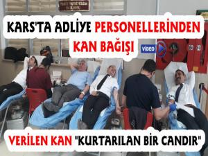 Kars Adliyesinde Kan Bağış Kampanyası