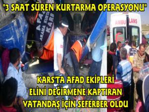 Kars AFAD'tan Kurtarma Operasyonu