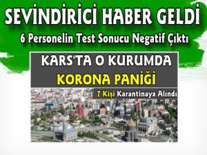 Kars ARAS Edaş'ta İdari Personelin Korona Testleri Negatif Çıktı