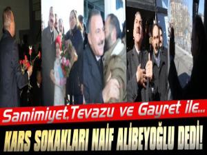 Kars Belediye Başkan Adayı Naif Alibeyoğlu'na Coşkulu Karşılama