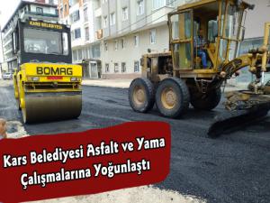 Kars Belediyesi Asfalt ve Yama Çalışmalarına Yoğunlaştı