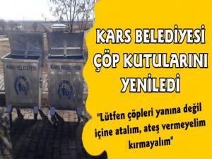 Kars Belediyesi Çöp Konteynerlerini Yeniledi