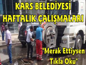 Kars Belediyesi Haftalık Çalışmalarını Paylaştı