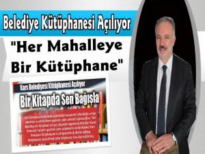 Kars Belediyesi Kütüphane Açıyor