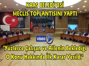 Kars Belediyesi Meclis Toplantısını Yaptı