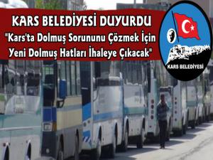 Kars Belediyesi Yeni Dolmuş Hatları İçin İhaleye Çıkıyor