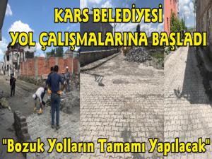 Kars Belediyesi Yol Çalışmalarına Başladı