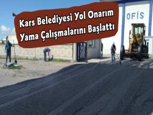 Kars Belediyesi Yol Onarım ve Yama Çalışmalarına Başladı