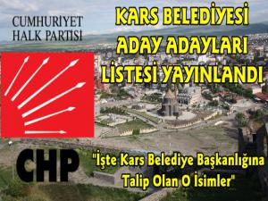 Kars CHP Belediye Başkan Aday Adaylarını Açıkladı