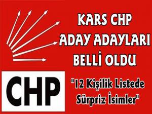 Kars CHP'den Sürpriz  Milletvekili Aday Adayları