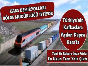 Kars Demiryolu Ticaretinde Yeni Rekora İmza Attı