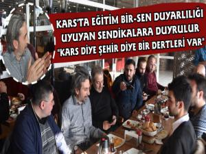 Kars Eğitim Bir-Sen Yönetimi Basın Mensuplarıyla Bir Araya Geldi