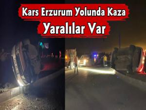 Kars Erzurum Karayolunda Trafik Kazası