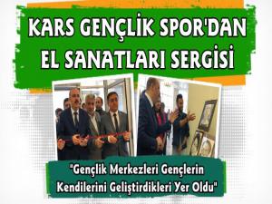 Kars Gençlik Spor İl Müdürlüğü El Sanatları Sergisi Açtı