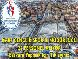 Kars Gençlik ve Spor İl Müdürlüğü 22 Daimi İşçi Alacak