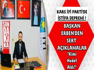 Kars İYİ Parti'de İstifa Depremi Sürüyor! Murat Erben ve Teşkilatı İstifa Etti