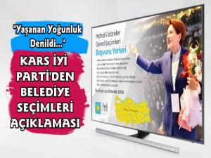 Kars İYİ Parti'den Belediye Seçimleri Açıklaması