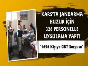 Kars Jandarma Huzur Olsun Diye 1690 Kişiye GBT Sorgusu Yaptı