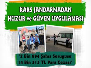 Kars Jandarmadan Huzur ve Güven Uygulaması