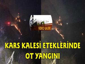 Kars Kalesi Eteklerinde Yangın